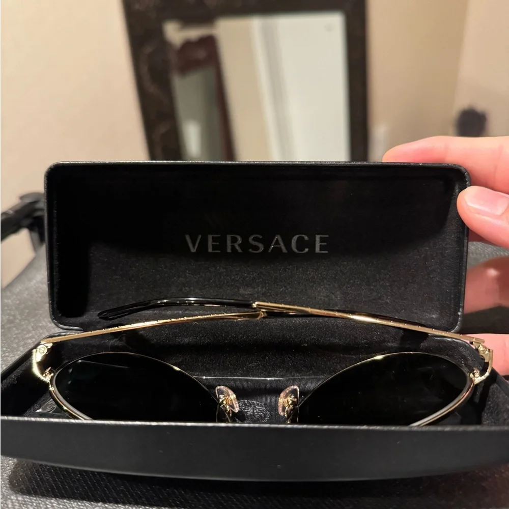 Versace Gold Frame Sunglasses